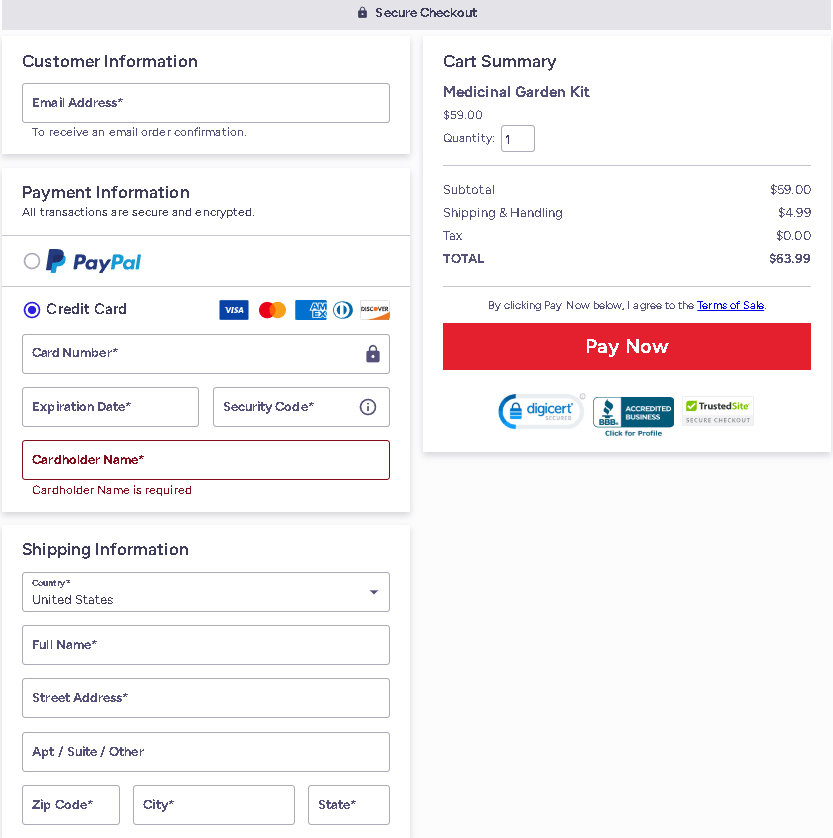  Medicinal Garden Kit 